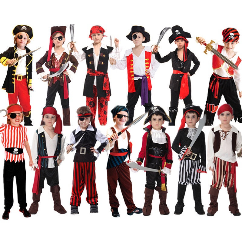 Children's Pirates Cosplay Costume Halloween for Boy Girl Shopee Malaysia — free download