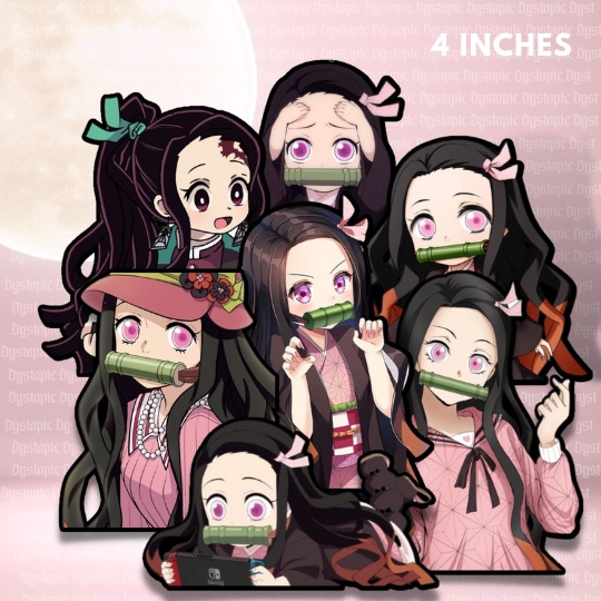 NEZUKO PEEKER STICKER 4 & 6 INCHES VINYL STICKER HIGH QUALITY ...