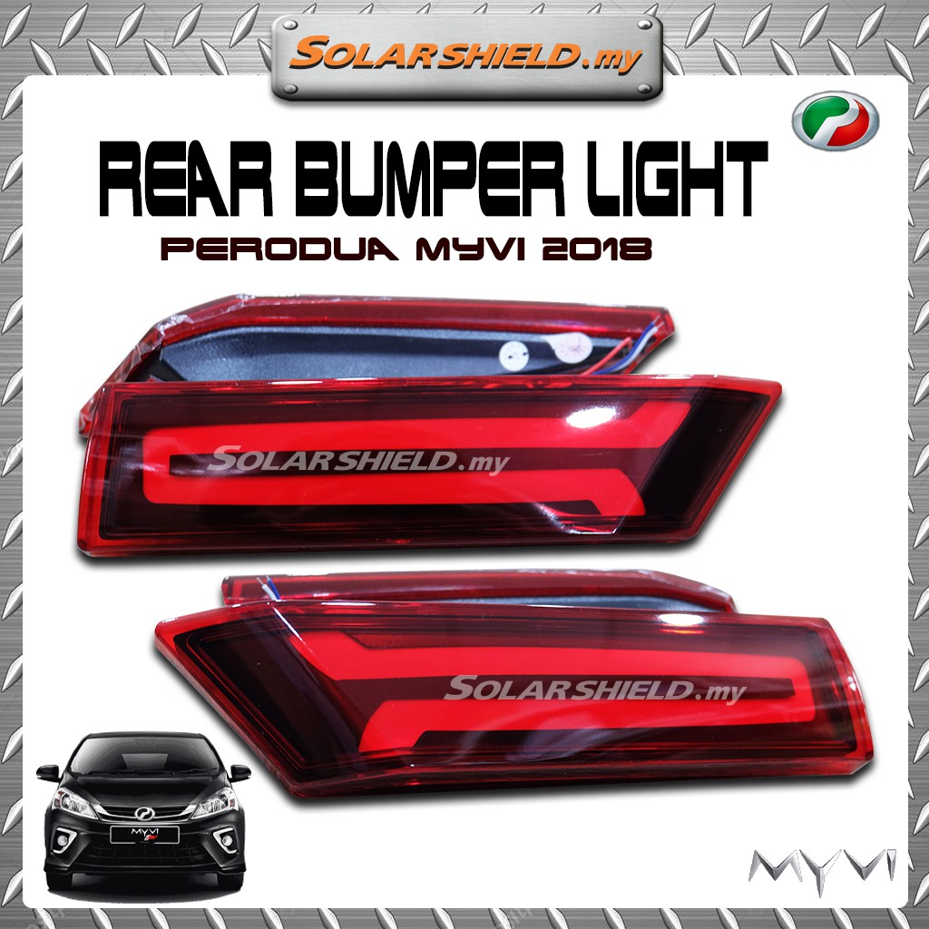 Perodua Myvi 2017-2021 LED Red Rear Bumper Reflector Light | Shopee ...
