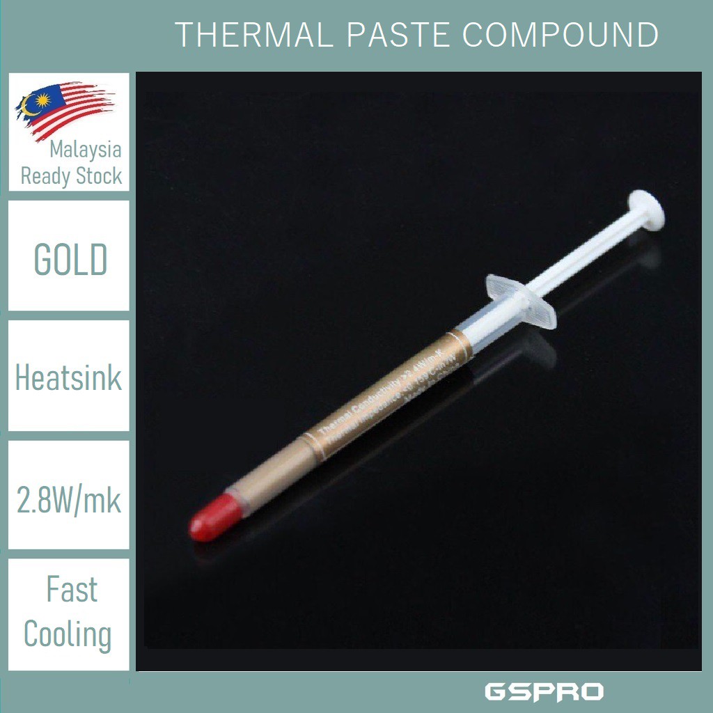 [GSPRO] Gold Thermal Paste Heatsink Compound with Injection Tube ...