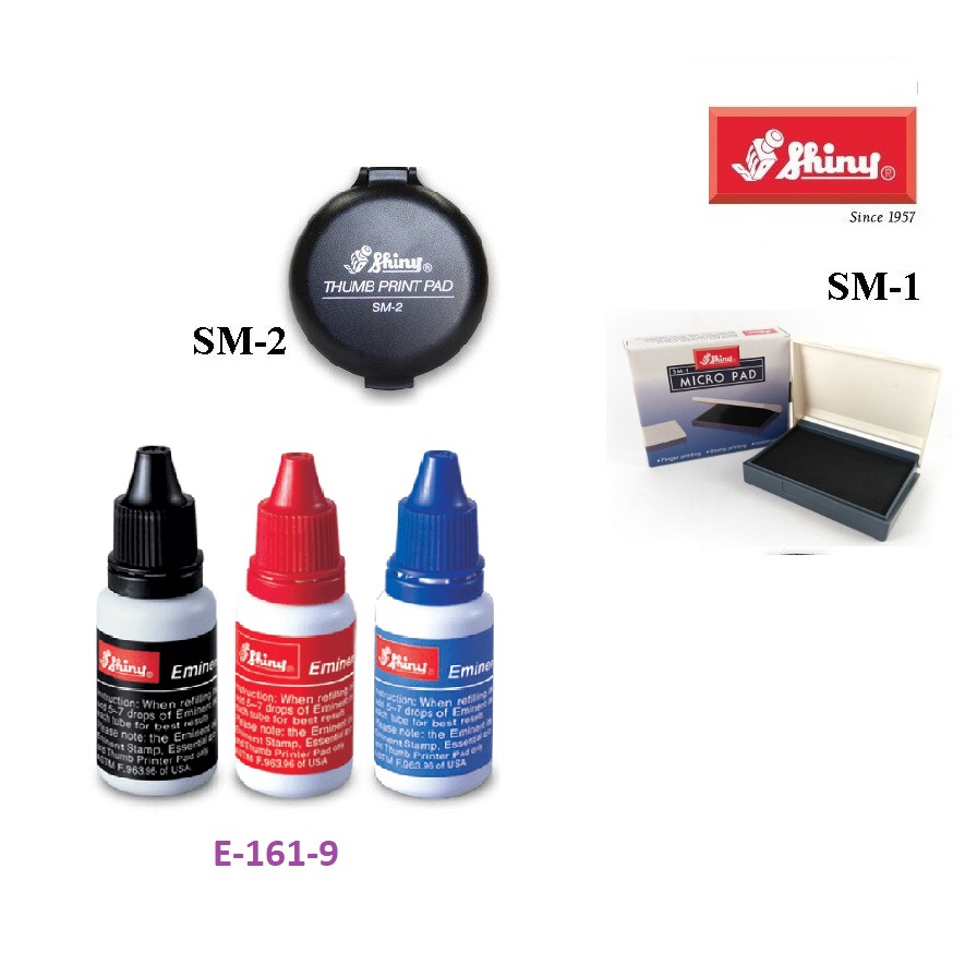 SHINY SM-1 SM-2 Finger Thumb Print Pad / Thumb Print Pad / Ink Refill ...