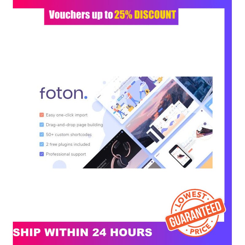 [LIMITED EDITION] Foton - Software And App Landing Page Theme | Shopee ...