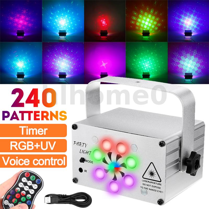 240 Pattern Laser Projector Stage Light LED RGB Party KTV DJ Disco ...