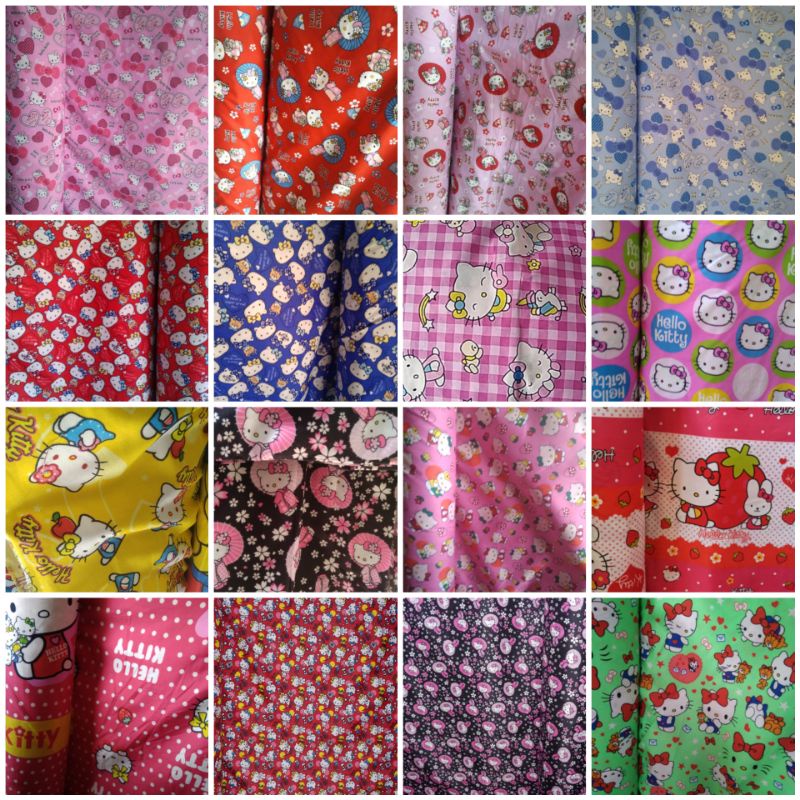 HALF METER 50cm polymicro fabric with hello Kitty motif | Shopee Malaysia