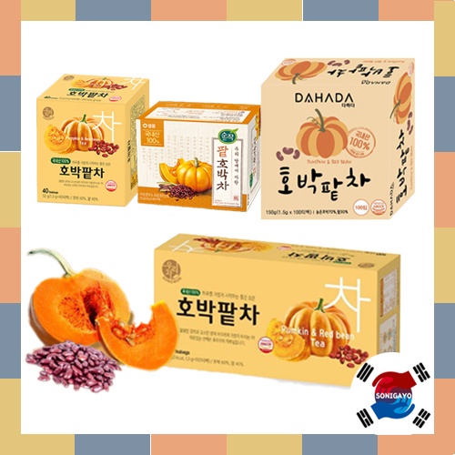 Korean Healthy Diet Tea 40T 100T / Pumpkin Red Bean Tea / Dietary fiber
