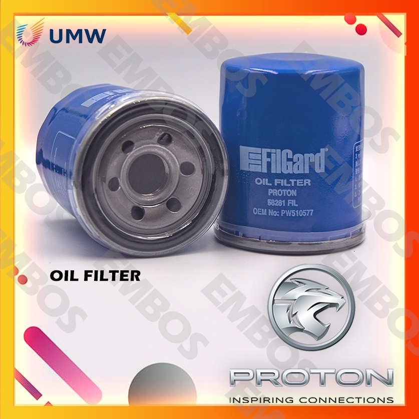 Emboss Oil Filter Penapis Minyak