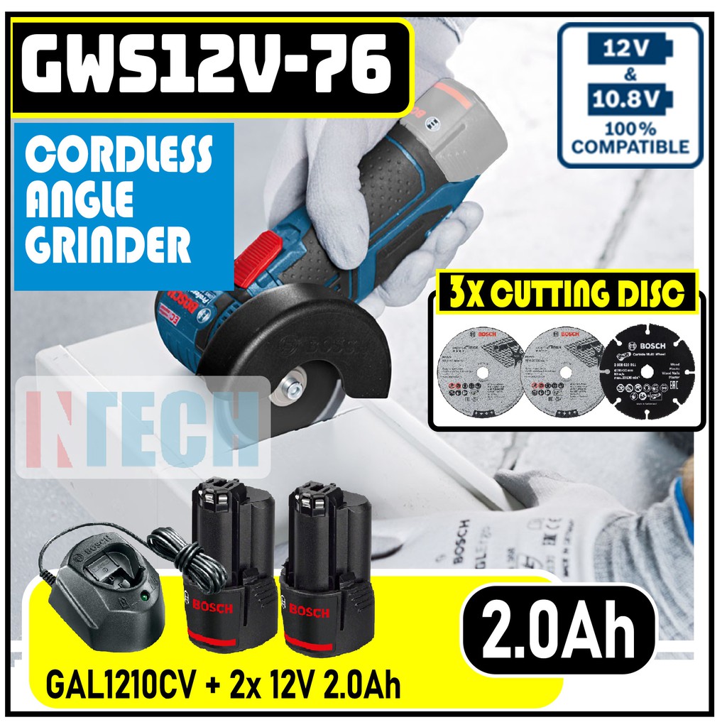 GWS 12V-76 Cordless Angle Grinder