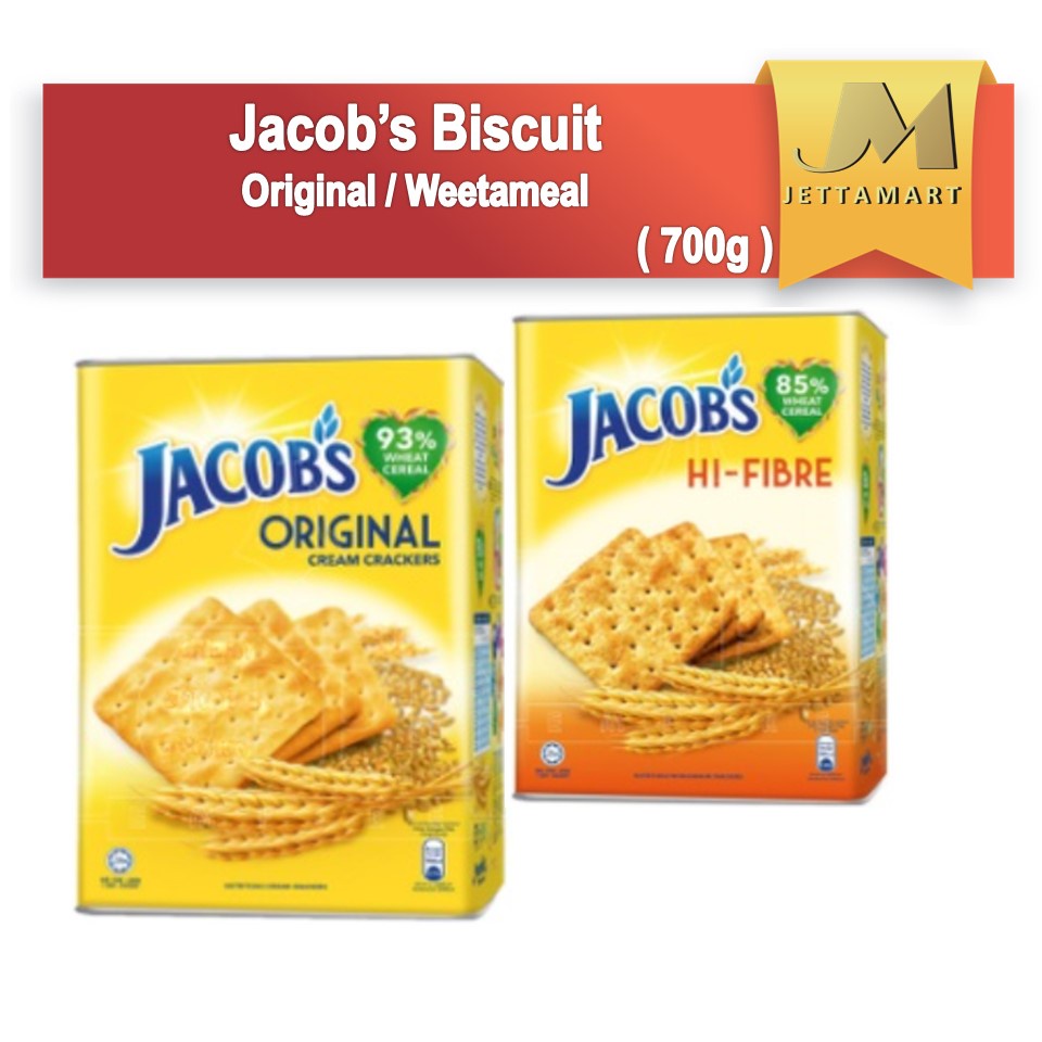 Jacob S Original Cream Crackers Weetameal Tin 700g Shopee Malaysia