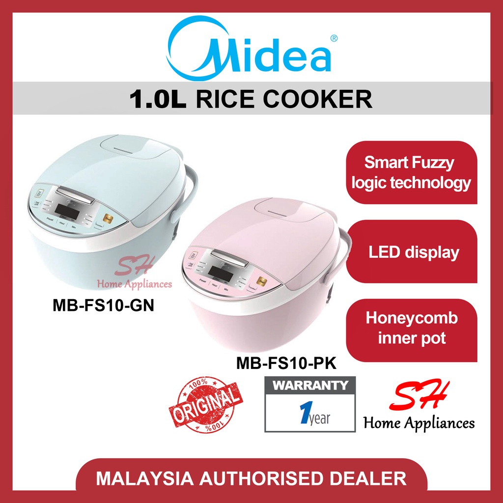 Midea Smart Rice Cooker 1.0 L MB-FS10-PK | MB-FS10-GN Pink Green ...