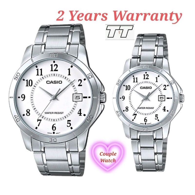 [2YEARS WARRANTY] Casio Couple Watches MTP-V004D-1B & LTP-V004D-1B ...