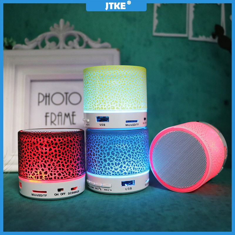 Bluetooth Speakers Mini Portable Wireless Loudspeaker Crack LED TF Card ...