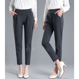 Women Stretchable Slim Fit Pants LONG PANT Plus Size High Waist