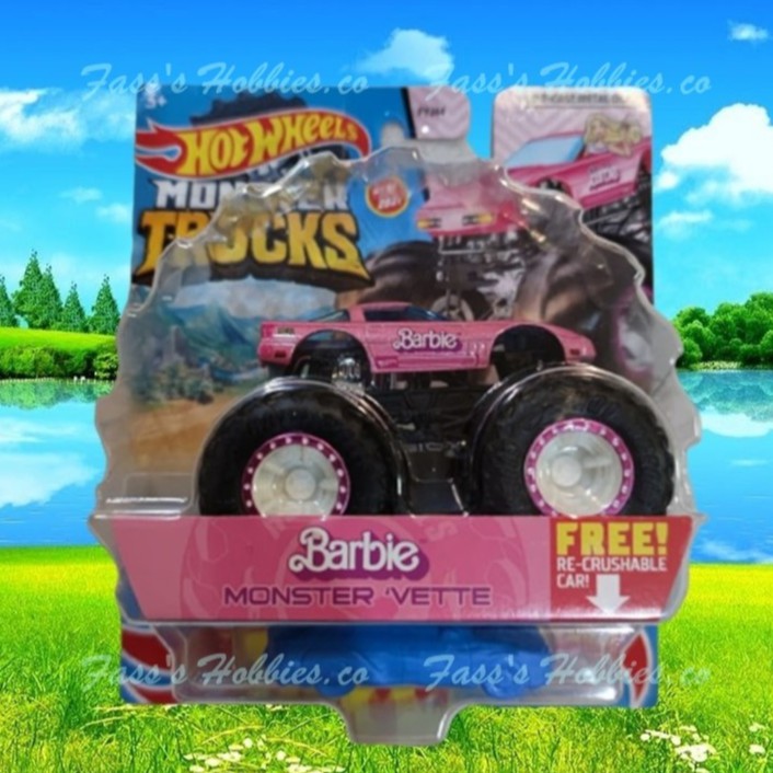 Barbie monster 2024 truck hot wheels