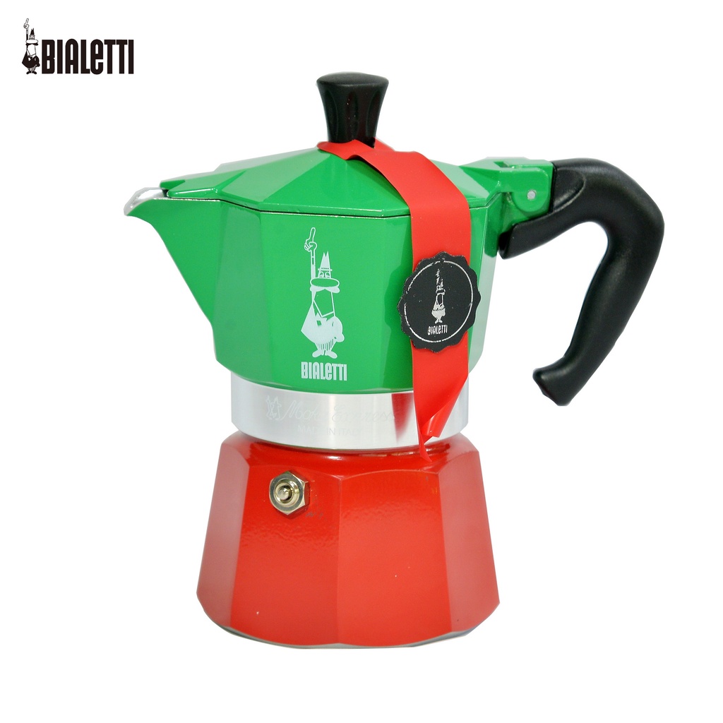 BIALETTI Moka Pot Italy TriColour 3cup 130ml. Shopee Malaysia