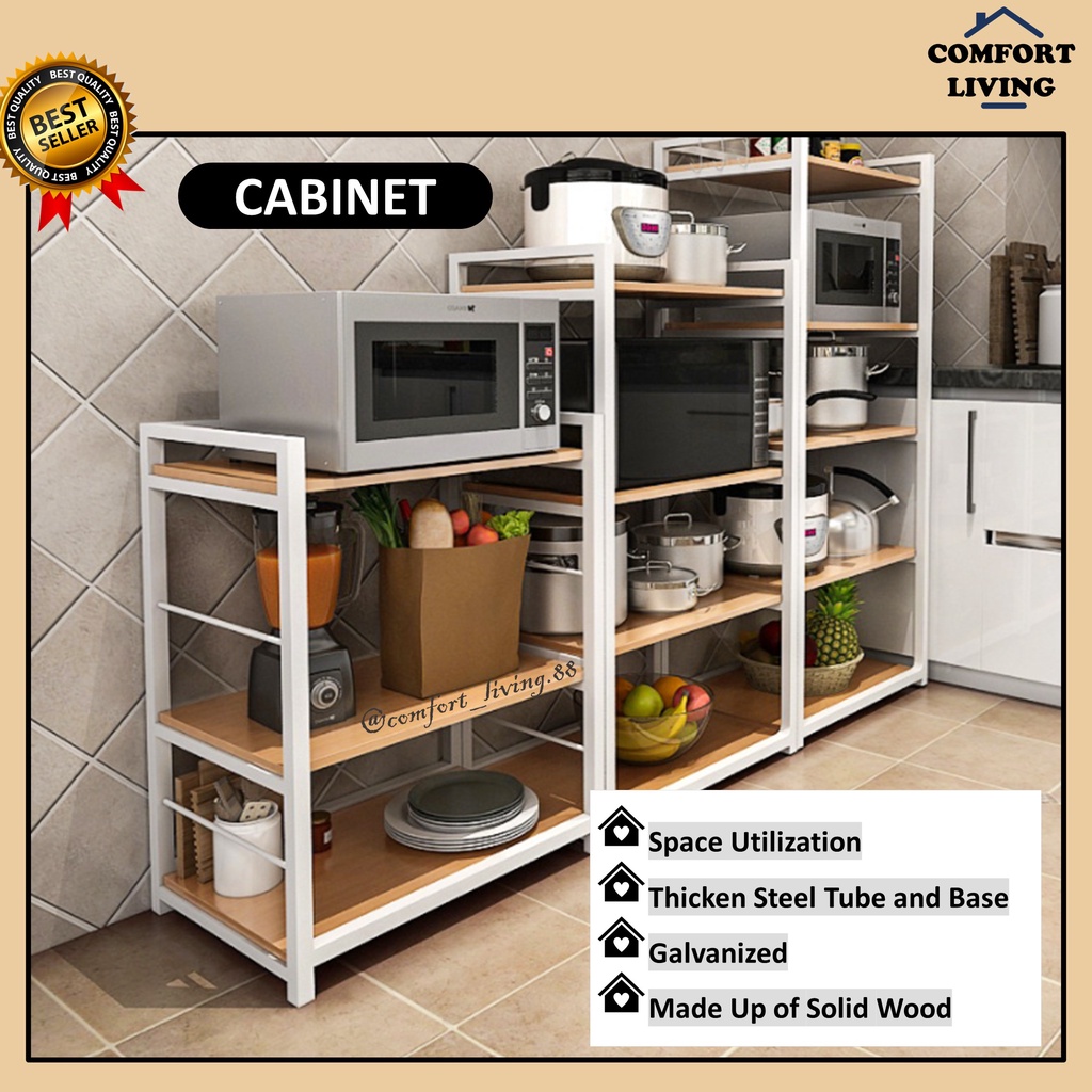 Simple and Modern Kitchen Storage Rack Shelf Oven Spice / Rak Dapur ...