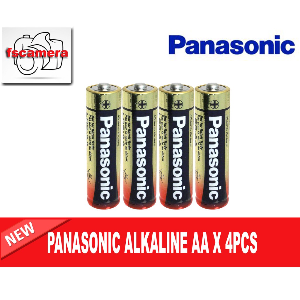 ORIGINAL Panasonic Alkaline AA Battery LR6 / 4S 1 Pack of 4 pieces