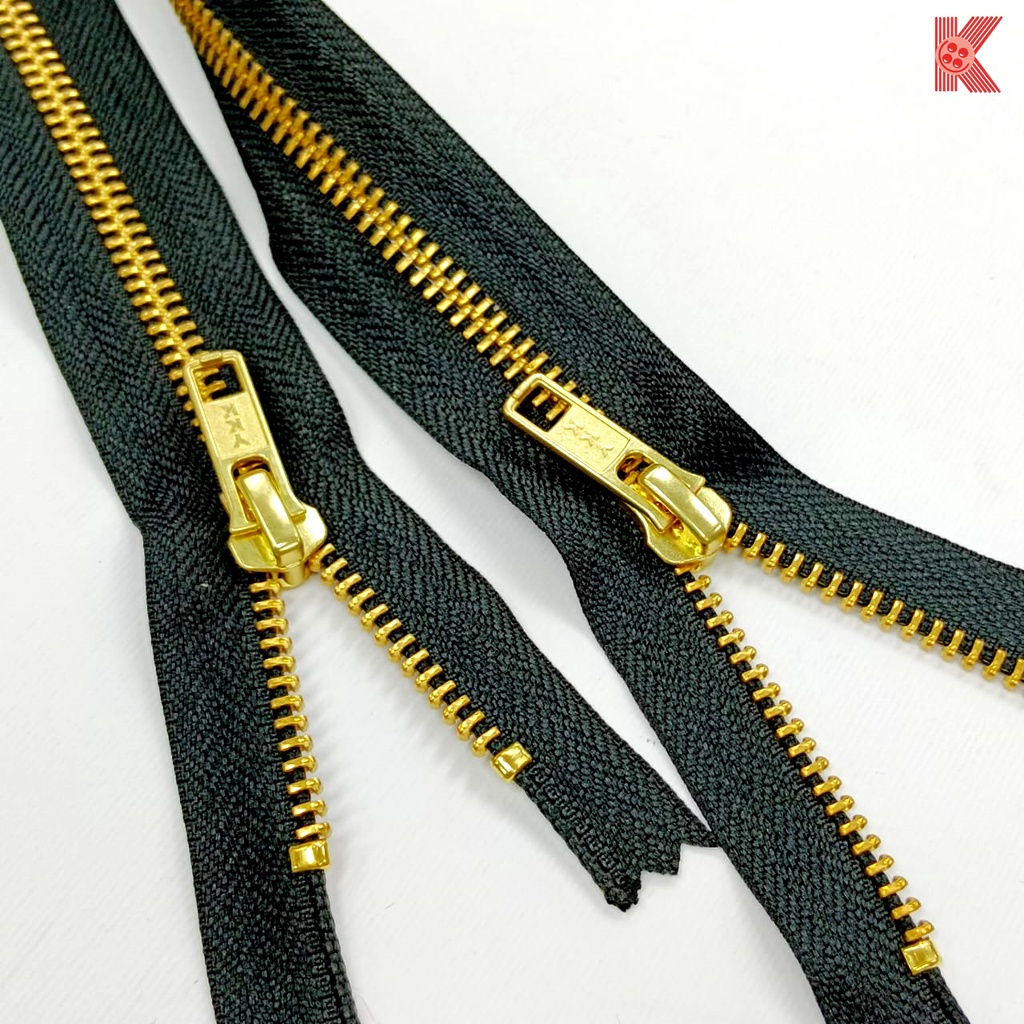 YKK RGML5 Double Slider Zipper / Jacket Overall Zipper / Brass Zipper