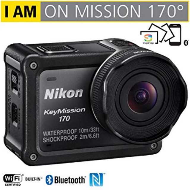 Nikon Keymission 170 4k 12mp wifi bluetooth Gopro Hero 7 challenger Action  Cam