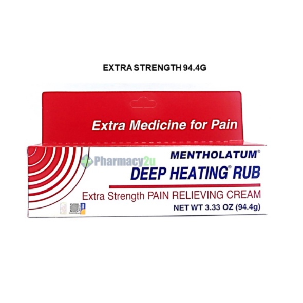 Mentholatum Deep Heating Rub EXTRA STRENGTH Pain Relieving Cream (94.4g