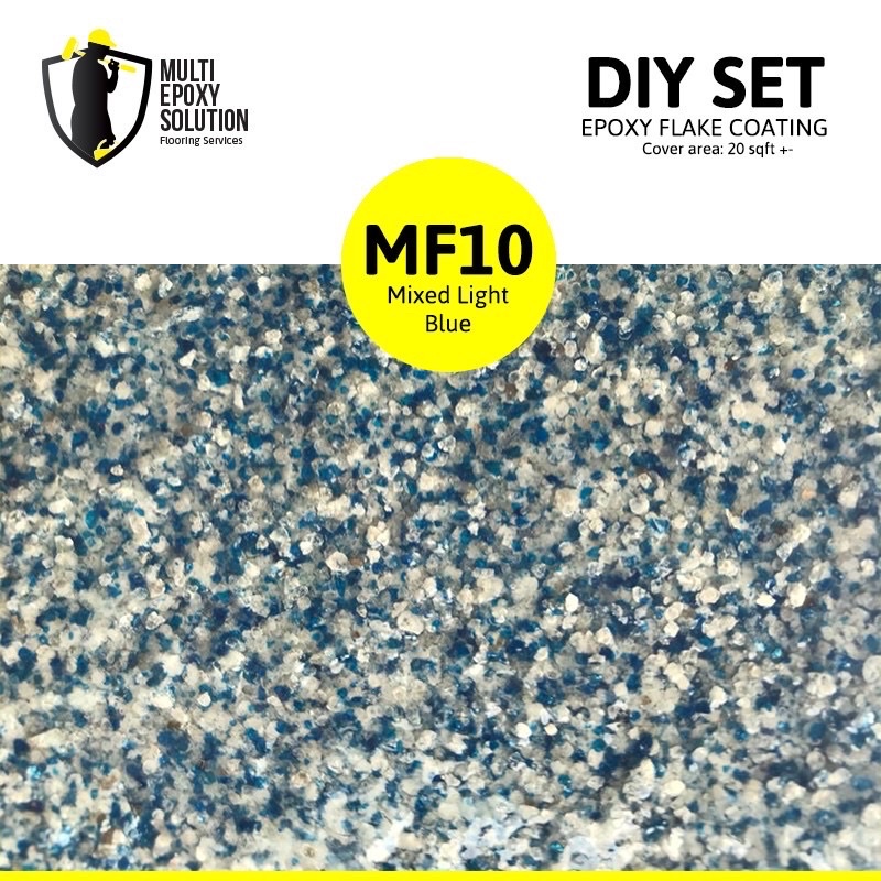 EPOXY COATING FLAKE DIY SET 30 SQFT SOLID CONTENT 100% (9 FREE GIFTS ...