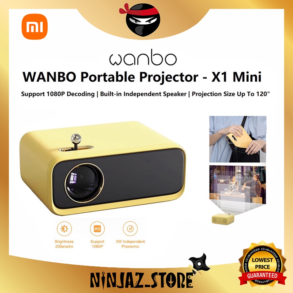 WANBO Portable Mini Projector X1 Mini (Supported Resolution 1080p ...