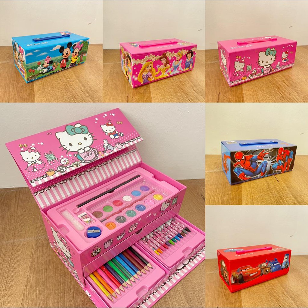 EL READY STOCK 54Pcs / Set Kids Drawing Art Set Cartoon Painting Pen ...