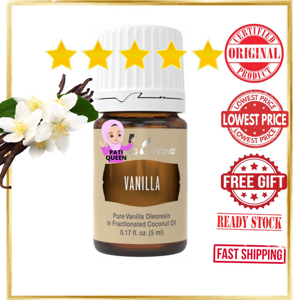 CHEAPEST Young livings vanilla essential oil 5ml+free gift Shopee