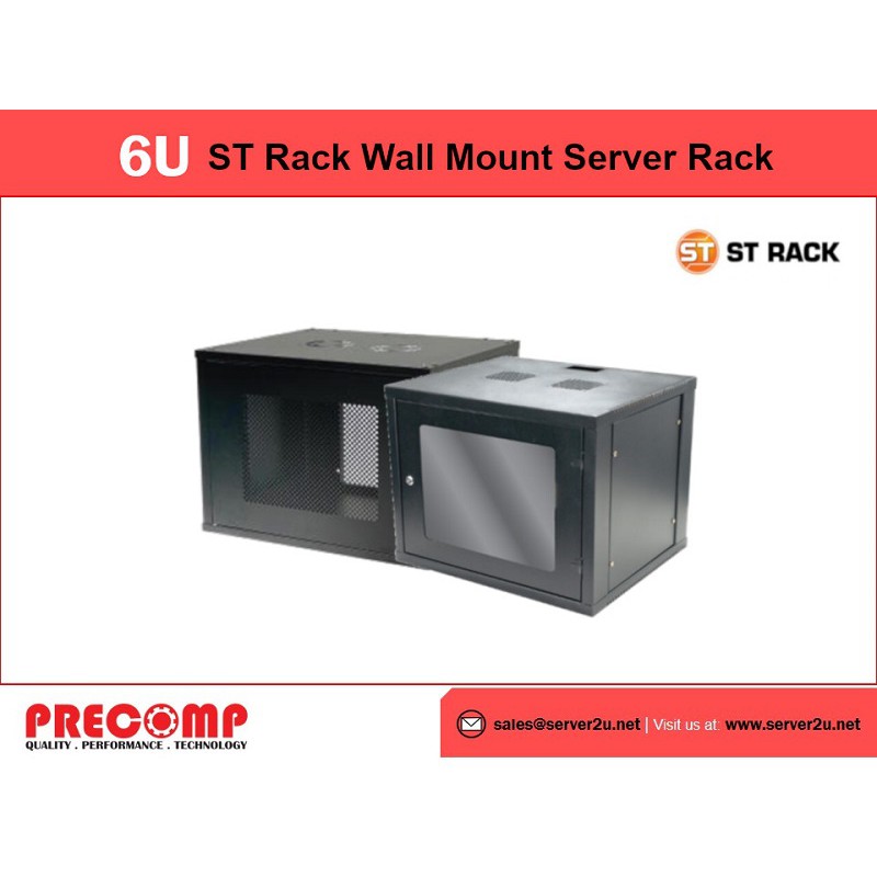 [CUSTOM BUILT] ST Rack 6U Wall Mount Server Rack (Perforated/Perspex ...