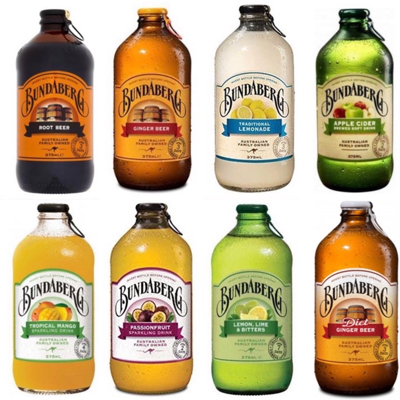 🇳🇿Bundaberg Drink 375ml Peach/GrapeFruit/Tropical Mango/Lemonade/Lemon Lime/Passionfruit/RootB