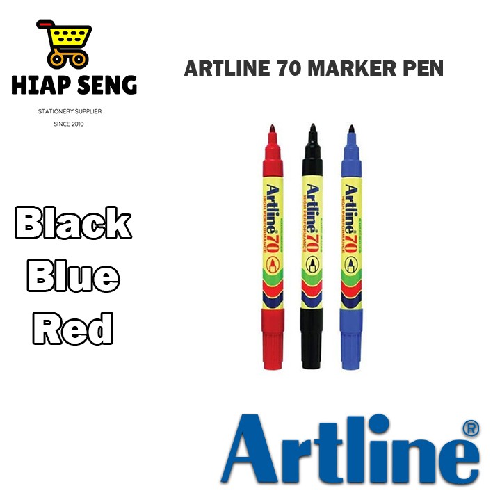 ARTLINE 70 PERMANENT MARKER PEN (BLACK/BLUE/RED) | Shopee Malaysia