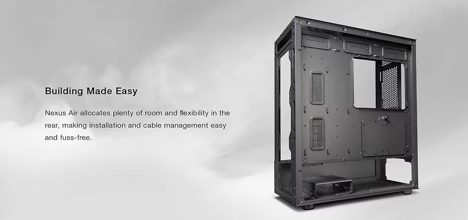 REXTECH TECWARE NEXUS AIR TG / STEEL ATX Gaming Case (Black / White ...