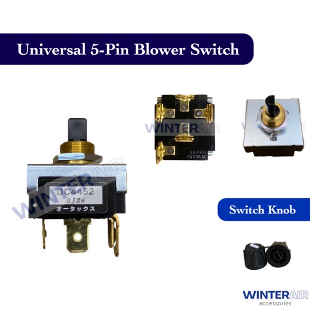 Universal 5Pin Blower Switch (Otax Japan) • For Car Air Cond System