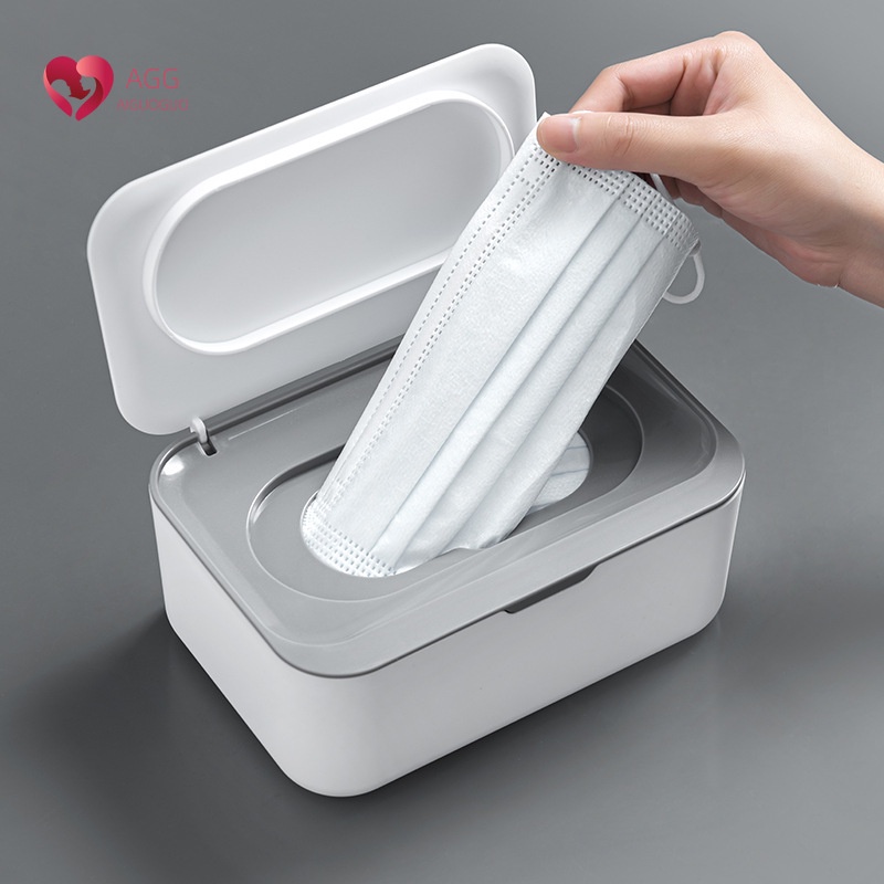 Mask Box Tissue Box Wet Wipes Sealed Storage Desktop Paper Storage Box ...