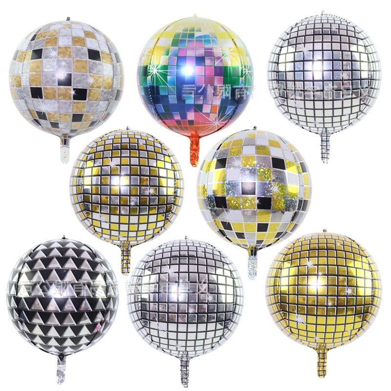 2Pcs/set 22Inch 4D Ball Laser Balloons Rock Style Disco Metallic ...