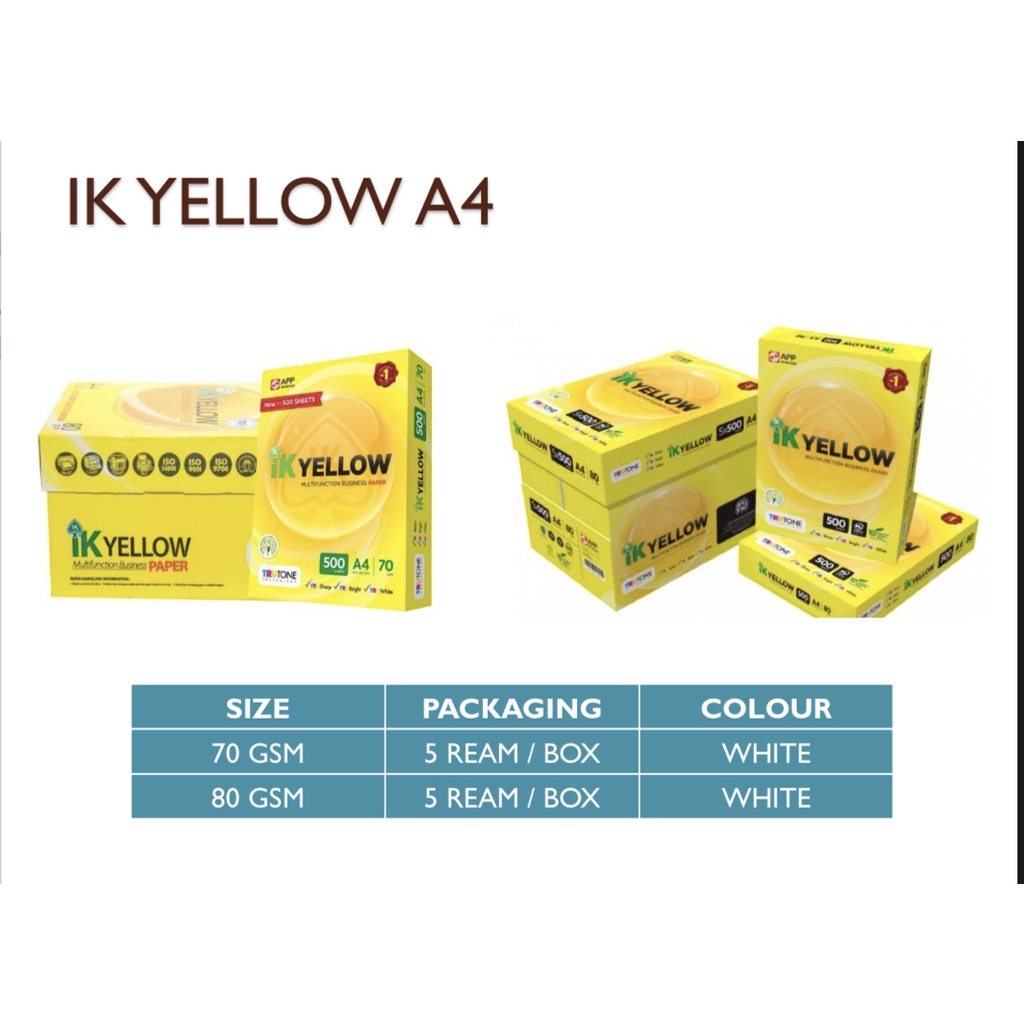 A4 70gsm IK ( Indah Kiat ) Paper (500's/Reams) | Shopee Malaysia