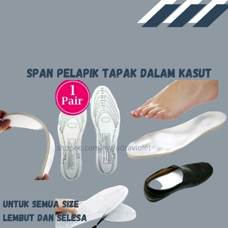 Span Pelapik Kasut Sukan Kerja Foam Shoes Insole Men Woman | Shopee ...