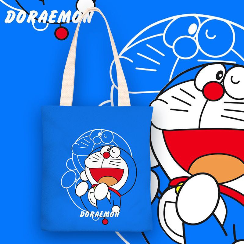 Malaysia Doraemon Tote Bag Canvas Cartoon Bag with Zip High