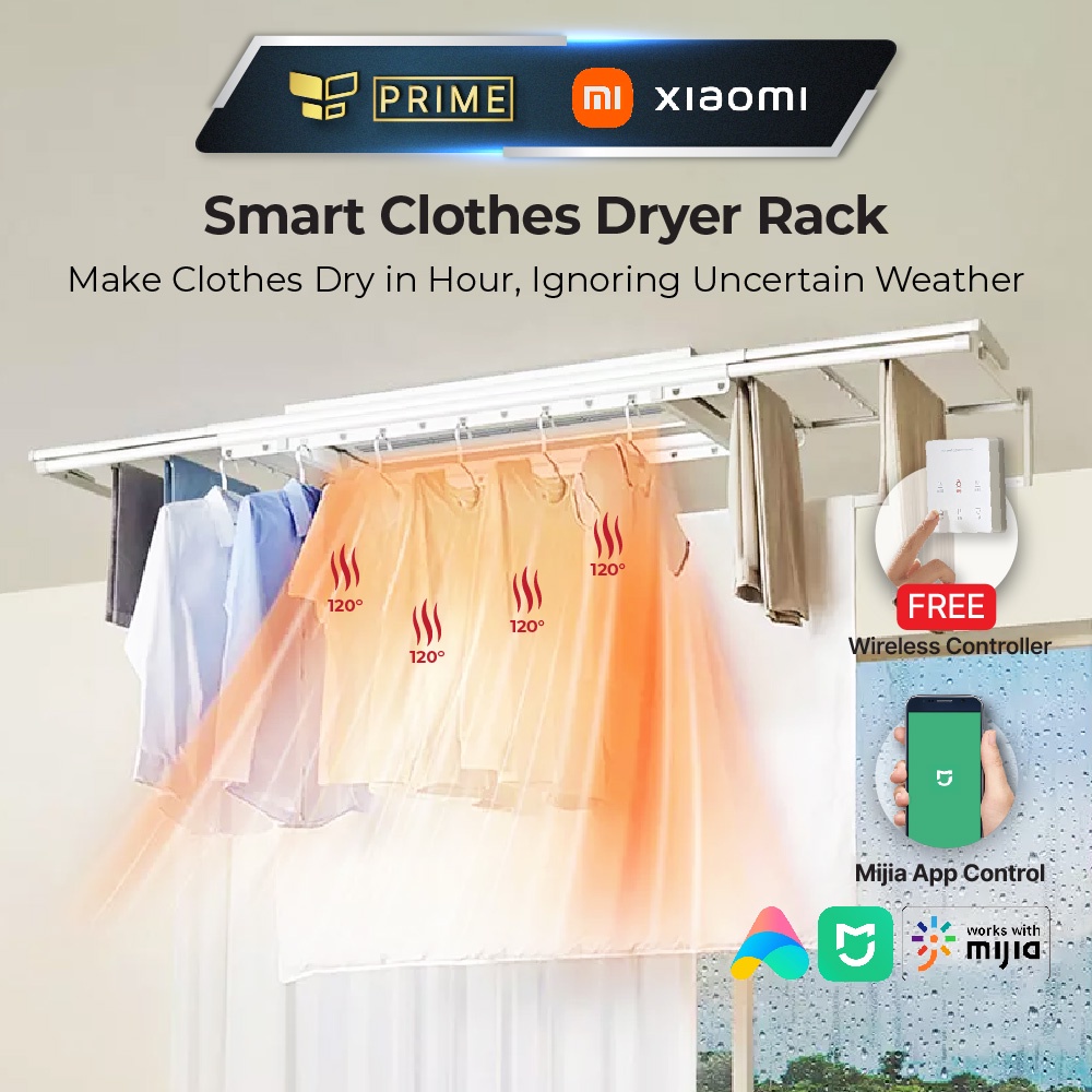 Xiaomi Mijia Intelligent Clothes Hanger with Dryer Ultra-Large Hanging ...