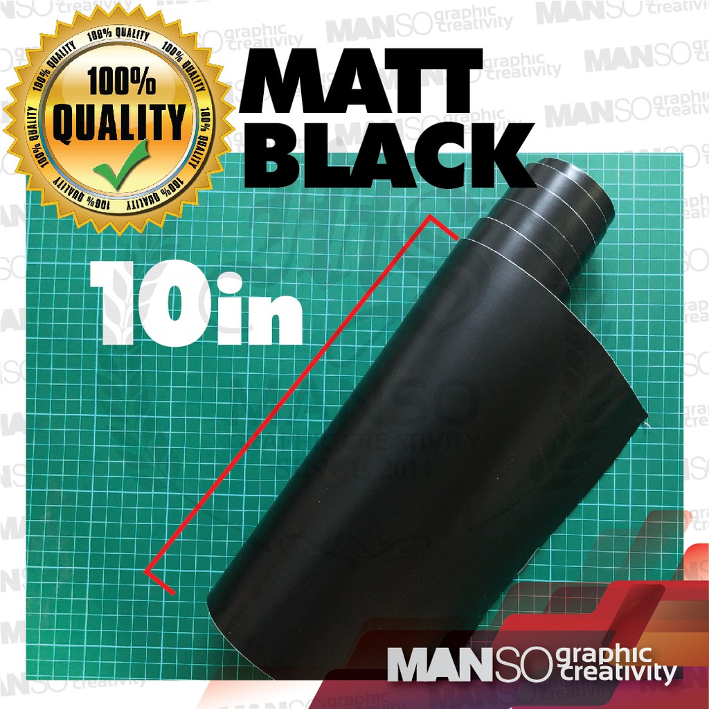 Flat Black Color Sticker 10inx50in Car Windscreen | Shopee Malaysia