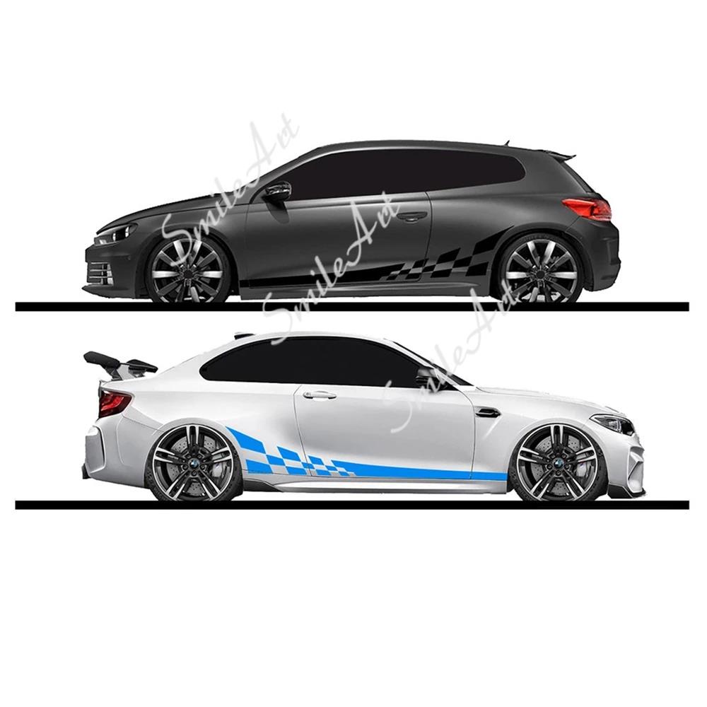 2pcs / lot 220cm x 25cmDiy Car Both Sides Sticker Race Stripes