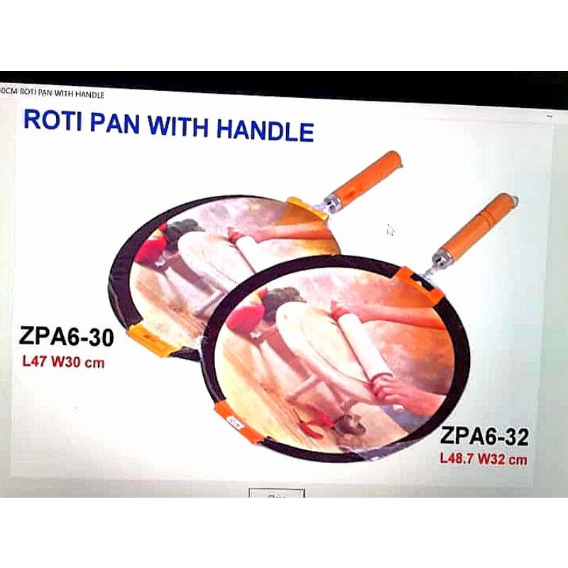 🔥READY STOCK🔥Roti pan with handle😍kuali /pan pizza🥰kuali nonstik pan 🧆 ...