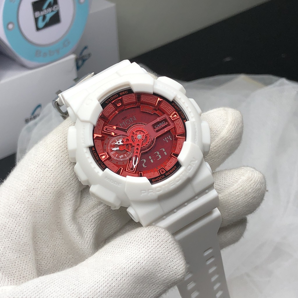 G shock white red clearance
