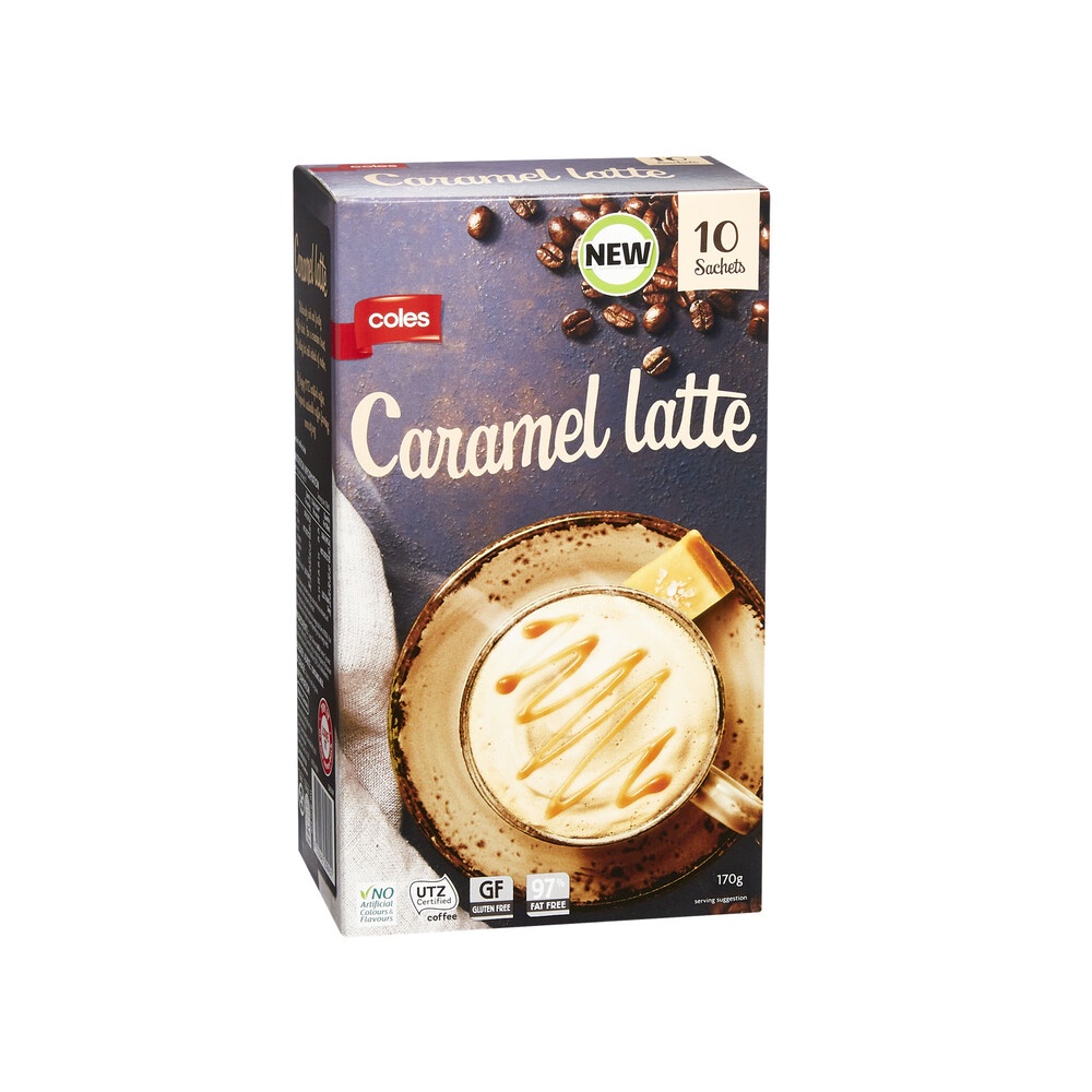 Coles Caramel Latte Coffee 10 Sachets Shopee Malaysia