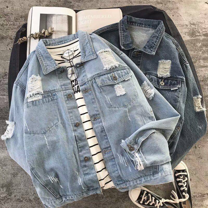 Spring And Autumn New Denim Coat Men's Fashion And Handsome Trend
