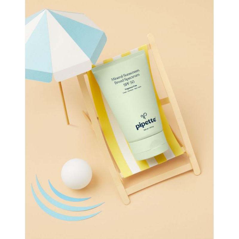 Ready Stock Pipette Mineral Sunscreen Broad Spectrum, SPF 50, 4 fl oz