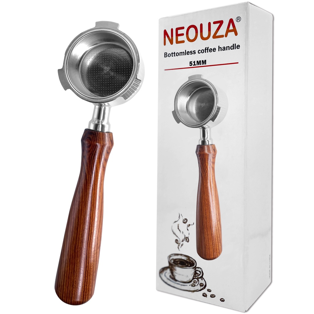 NEOUZA 51mm Espresso Bottomless Portafilter for Delonghi Dedica