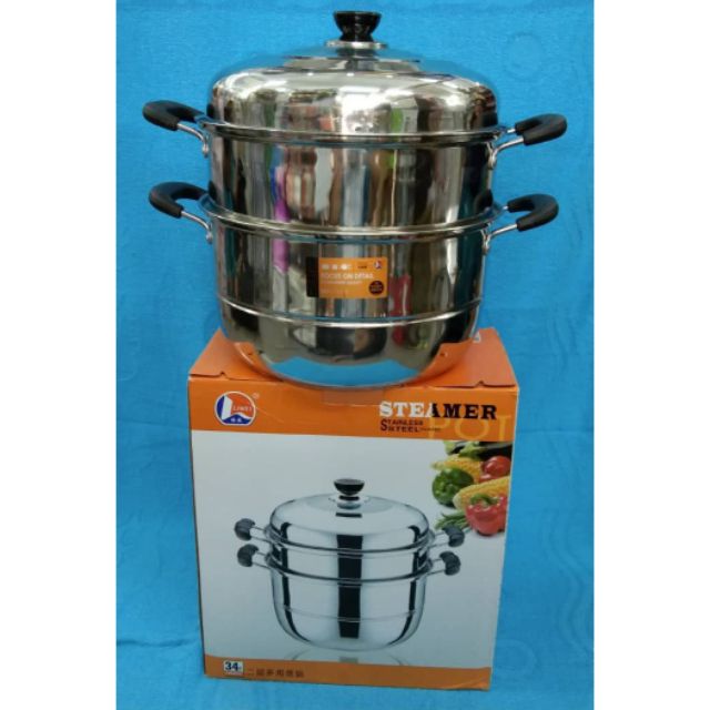 2 LAYER STEAMER POT (pengukus) | Shopee Malaysia