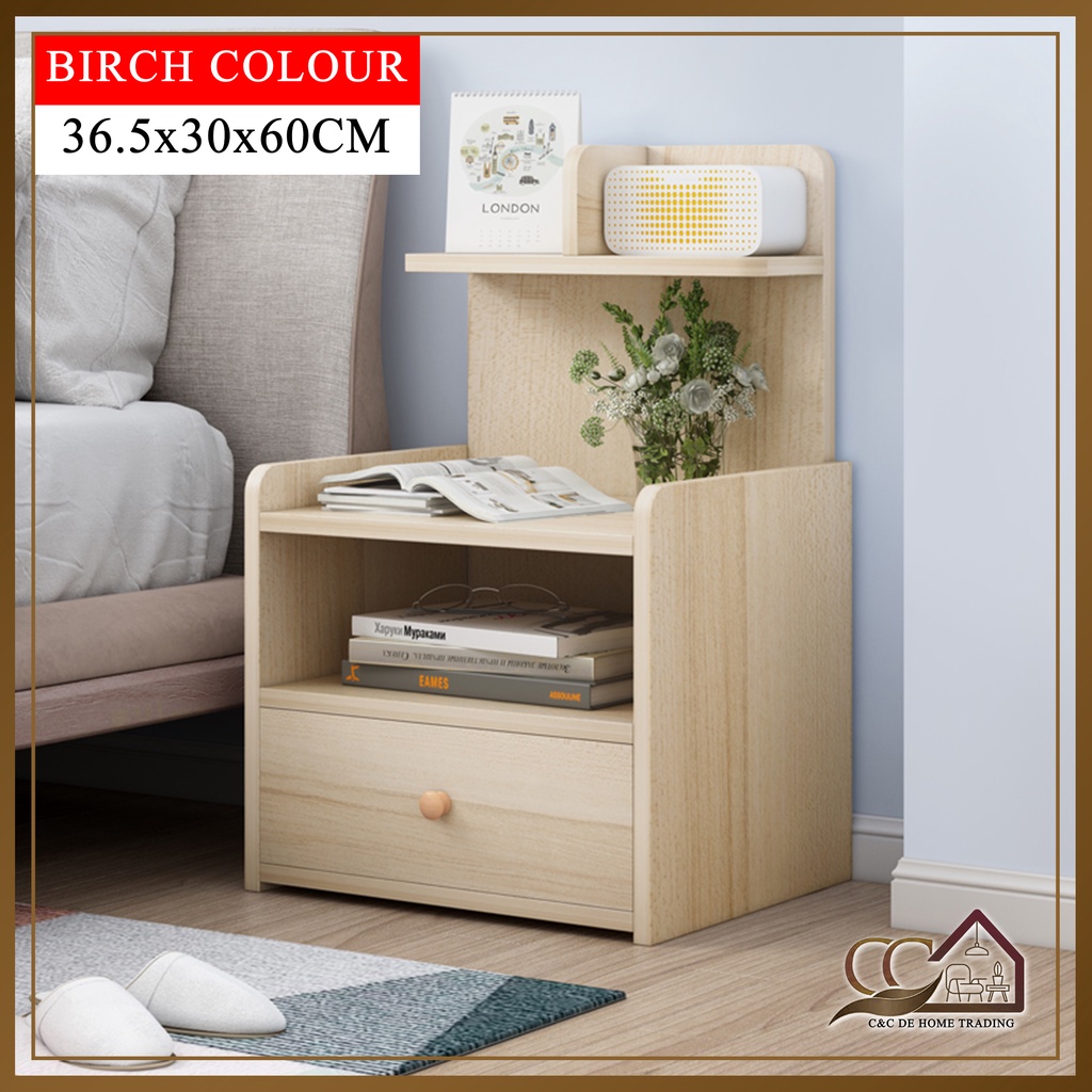 Modern Bedside Table Bedroom Nightstand Desk With Drawer Coffee Table ...