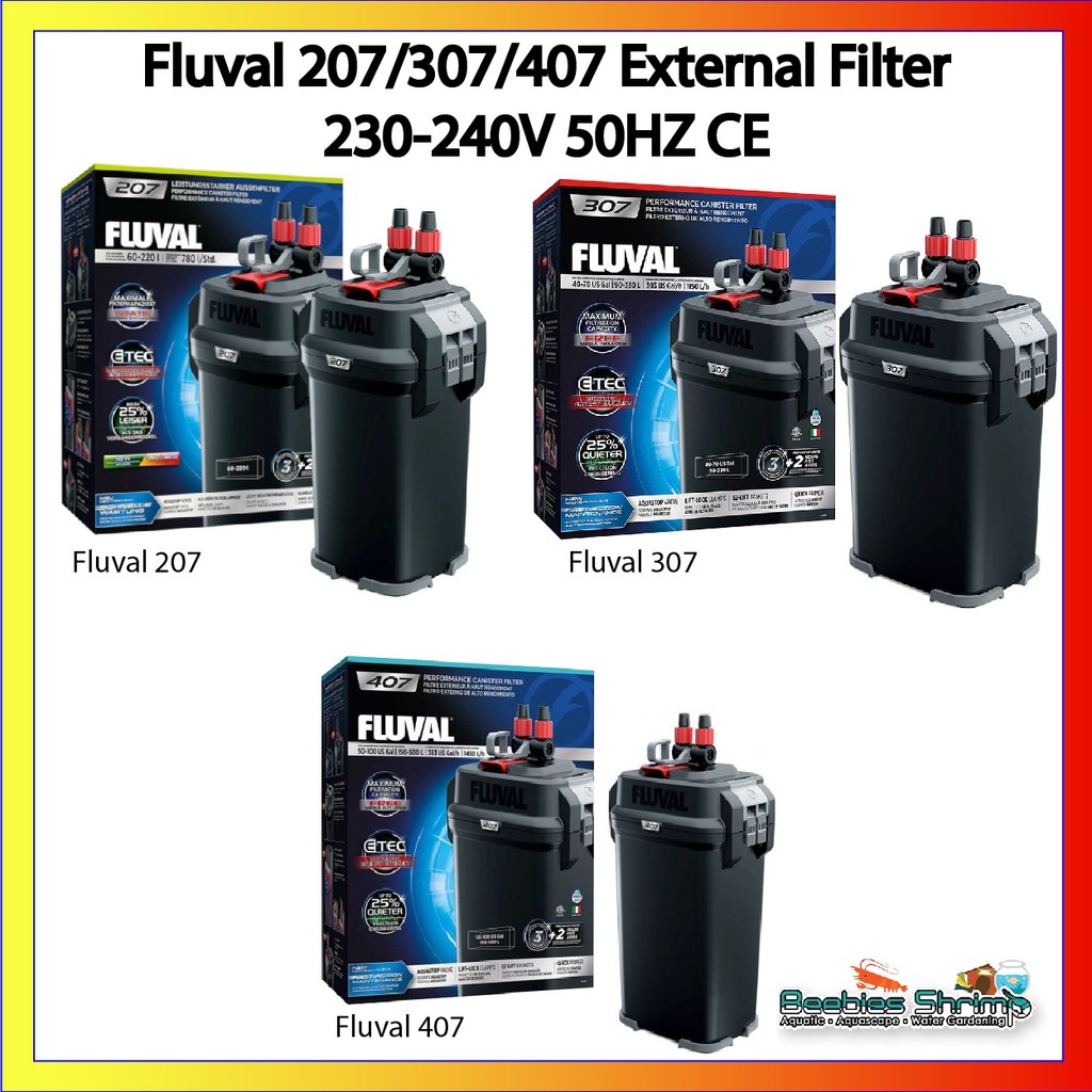 Fluval 207/307/407 External Filter 230240V 50HZ canister filter for