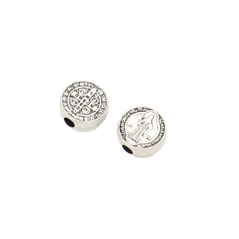 40 Pack Catholic Christ Jesus Piercing DIY St Benedict 9cm Round Beads